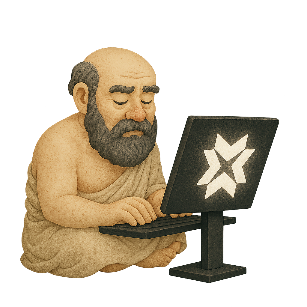 Monk with laptop